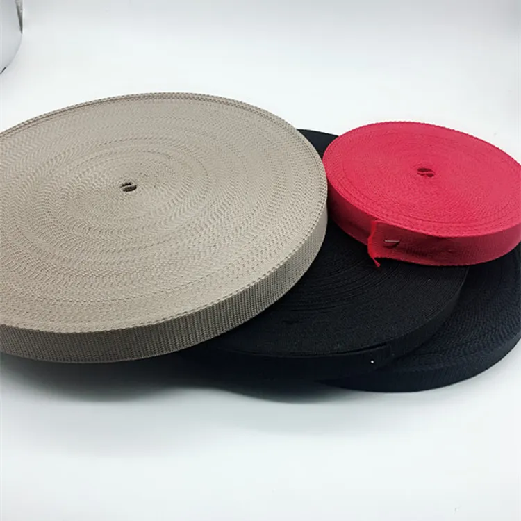 Factory customized polypropylene webbing with different size for bag/shoes/luggages belt and webbing chair