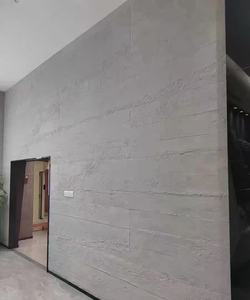 Décoration murale intérieure et extérieure moderne en 3D stéréoscopique, imperméable, en porcelaine douce, dalle de ciment coulée - Product Image 2