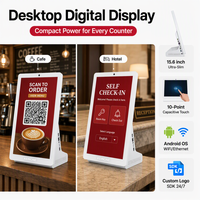 Écran tactile LCD de 15,6 pouces pour lecteur multimédia, affichage publicitaire, tablette Android, kiosque, support de comptoir, signalisation numérique