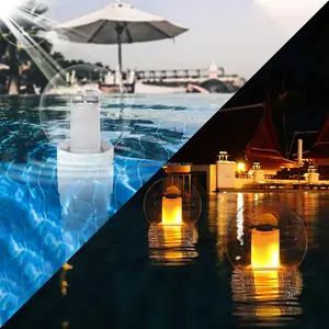 Anti-Sinking Pool Chlorsp ender Floater mit Flame Solar Ball Lights Schwimmbecken Chlor inator LED Schwimmbad Kunststoff 80