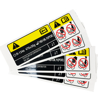 Autocollants d'avertissement imperméables en PET avec finition brillante – Attention : Levage d'objets lourds requis – Étiquette de sécurité pour équipement industriel