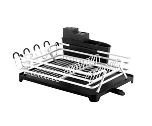 Escurridor de platos de acero inoxidable de una sola capa al por mayor de etiqueta privada, superventas, soporte de almacenamiento de cocina moderno, tienda de café - Product Image 6