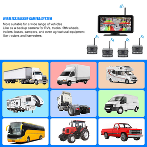 <span class=keywords><strong>Camera</strong></span> lùi không dây 4 kênh, màn hình cảm ứng 7 inch 24V chống nước, hệ thống AI BSD không dây với cảnh báo bằng giọng nói dành cho xe tải - Product Image 6