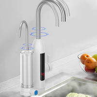 Robinet de cuisine chaud instantané rotatif à 360 ° pour la maison, robinet d'eau chaude et froide numérique intelligent à LED avec filtre, robinet purificateur d'eau
