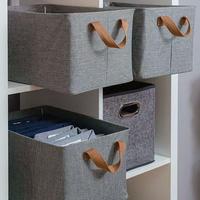 Boîte de rangement pliable portable 20-35L pour vêtements de luxe modernes, avec compartiments, style décontracté