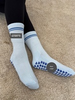 Chaussettes antidérapantes pour Pilates, couleur décontractée, chaussettes personnalisées pour Pilates et Yoga pour femmes