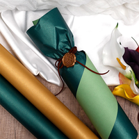 Papier d'emballage cadeau jetable en rouleau 43x300cm, compatible impression numérique, double face, enduit silicone vierge, pour mariage