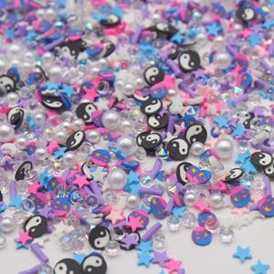 1KG/Sac de paillettes en argile à thème ciel nocturne, étoiles et lune, pour shaker à diamants, figurines, slime - Product Image 5