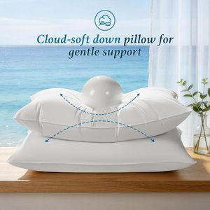 Luxury Feather Down <strong>Throw</strong> Pillow Inserts 26x26 Set of 2, Soft <strong>Cushion</strong> for Sofa Bed with Cotton Cover - Product Image 5