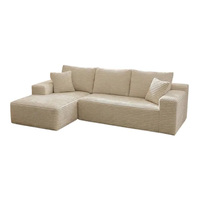 Canapé modulaire en forme de L avec 3 places et couches amovibles pour salon, appartement, bureau