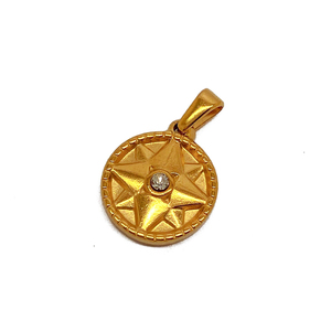 Colgante de plata de primera ley con forma de estrella del norte para mujer, colgante, plata esterlina 18, Circonia cúbica, zirconia, circonita, zirconita, 18k, estilo hip hop - Product Image 3