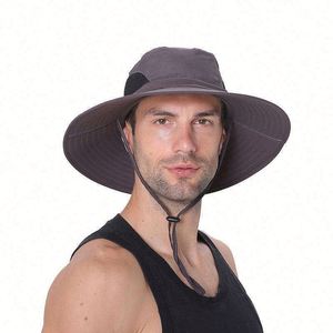 Wholesale Summer Waterproof Bucket <b>Hat</b> Beach <b>Hat</b> <b>Sun</b> Protective Fishing Boonie <b>Hat</b> for <b>Men</b> - Product Image 3