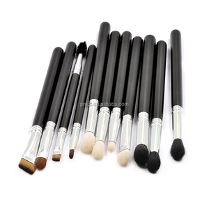 Baoli – Ensemble de 11 pinceaux de maquillage pour les yeux, faits à la main, en argent brillant, poils naturels, pour fard à paupières, sourcils, <span class=keywords><strong>eye</strong></span>-<span class=keywords><strong>liner</strong></span> et correcteur - Product Image 2