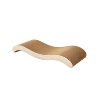 Griffoir pour chat durable et résistant à l'usure, design incurvé pour étirer les membres, grande taille, en carton ondulé rectangulaire