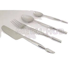 Eco-Friendly Flatware Set Hand-Forged Stainless Steel Knife, <b>Fork</b> & Spoon | Sustainable Tableware for Events & Outdoor Dining - Product Image 5