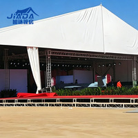 Jiada Alliage d'aluminium PVC Toit transparent modulaire simple toutes saisons, résistant à la neige et au vent, longue durée de vie, pour salons professionnels extérieurs