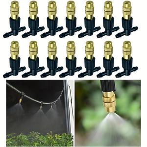 Juego de cabezales de pulverización atomizadores de cobre ajustables, Kit de riego por microaspersión de 20m para jardín, patio, refrigeración y riego por goteo - Product Image 3