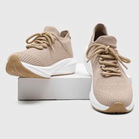 Chaussures de course respirantes personnalisées avec LOGO pour hommes et femmes, baskets légères à plateforme épaisse, style athlétique en maille pour la marche, vente en gros