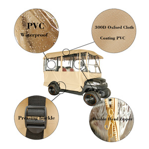 Housse de chariot de golf en tissu Oxford durable avec rideau de pluie intégré – Protection toutes saisons, imperméable, anti-poussière, tissu épaissi <span class=keywords><strong>Duomi</strong></span> - Product Image 4