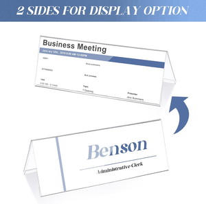 Tùy Chỉnh Nhỏ V-Hình Dạng Tam Giác <span class=keywords><strong>Acrylic</strong></span> Tên Tấm Chủ Hiện Đại Có Thể Tháo Rời Thân Thiện Với Môi Hiển Thị Chủ Thẻ - Product Image 4