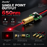 Module laser rouge ZhonNa 650nm 5mW, tête de positionnement industrielle à point unique, PCB 2.1-3V, pièces d'équipement laser pour alignement de roues de pneus