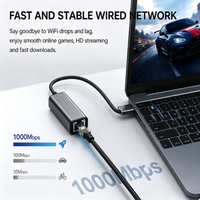Yepyeni OEM Gigabit Ethernet Adaptörü Tak Çalıştır USB3.0 RJ45 1000Mbps Alüminyum Örgülü LAN Dongle Dizüstü Bilgisayar PC Nintendo Switch için