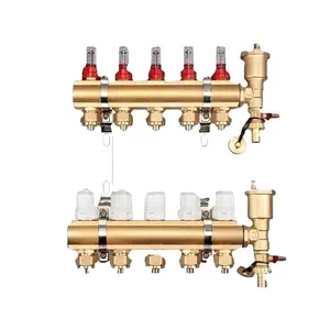 Sưởi ấm sàn Brass đa dạng hiện đại đa tạp với Flow Meter