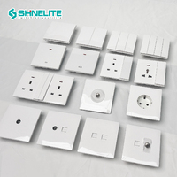 SHINELITE Nouveaux interrupteurs muraux à bouton-poussoir 16 A, interrupteur d'éclairage mural, interrupteur électrique, certificat CB CE