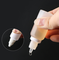 Flacon compte-gouttes transparent de 5/10/15/20 ml avec bouchon blanc pour médicaments liquides