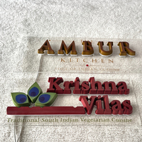 Enseigne lumineuse personnalisée en lettres 3D en acrylique, mini LED, rétroéclairée, illuminée, pour façade de magasin commercial