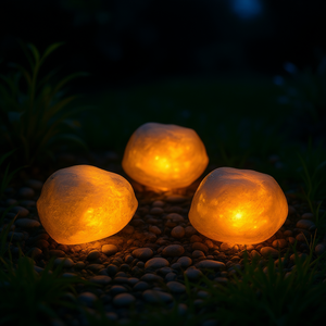 Lampes solaires LED pour jardin, 4 ensembles, IP65, étanches, éclairage extérieur, effet de lumière blanc chaud - Product Image 2