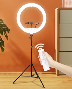Lámpara de Relleno Circular <span class=keywords><strong>Profesional</strong></span> para Maquillaje y Selfies de 45 cm, Anillo de Luz LED de 18 Pulgadas con Trípode para Transmisión en Vivo en Tiktok y Youtube - Product Image 6