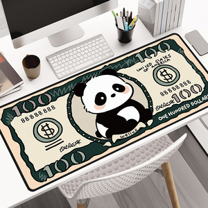 Tapis de bureau en tissu caoutchouté antidérapant, motif loutre anime mignonne et billet de 100 <span class=keywords><strong>dollars</strong></span>, pour <span class=keywords><strong>clavier</strong></span>, cadeau de bureau, en stock - Product Image 3