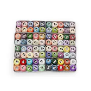 40 juegos 10 colores No. 8 hilo de encaje perla mercerizada algodón egipcio de fibra larga hecho a mano 5g 40m hilo de bolas Temari para costura - Product Image 2