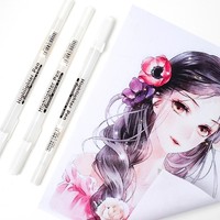 3 pièces stylo Gel à encre blanche créative, marqueur à pointe Fine de 0.8mm