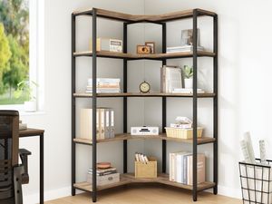 Libreria ad Angolo a 5 Ripiani con Spazio di Archiviazione, Fornitore di Fabbrica all'Ingrosso - Product Image 2