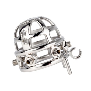 2022 Wholesale Stainless Steel Adjustable Screw Spiked Chastity Cock Cage BDSM Sex Toy Male - Product Image 2