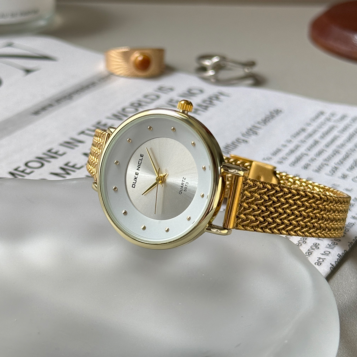 Quartz Watch DUKE NICLE Duchess of Nick Retro Fashion Gold display picture 3
