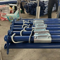 Poteau d'échafaudage en acier galvanisé Q235 réglable, support en acier pour coffrage de construction