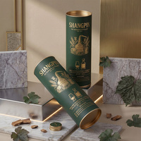 Emballage en tube de papier pour vin sans plastique durable, boîte cylindrique en carton kraft biodégradable pour spiritueux, bouteille de vin, cadeau