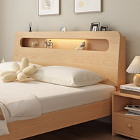 Lit simple en chêne massif de style nordique |   Lit double élégant et minimaliste pour hôtels et appartements |   Meubles de chambre à coucher