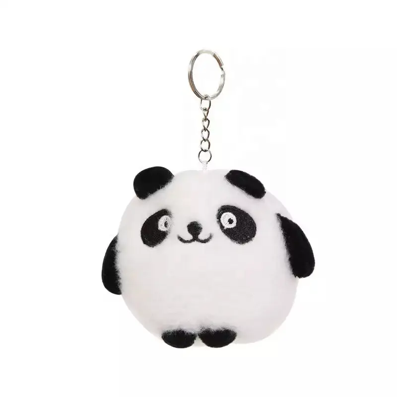 Newest Custom Cartoon Panda Teddy Bear Dolls Pendant Stuffed Animals Panda Keychain Plush Panda