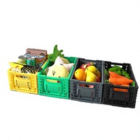 Panier en plastique empilable de conception de maille de caisse pliable mobile recyclable de bureau pour le stockage pour la maison ou le bureau