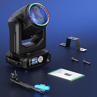 200W Beam Moving Head Light LED Bühnenlicht 18-Prisma Regenbogeneffekte Movinghead-Leuchten mit LED-Ring für DJ Disco Party Hochzeit