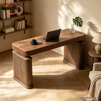 Bureau d'ordinateur moderne en bois massif de style nordique, table d'écriture design de luxe pour bureau à domicile, chambre et salon