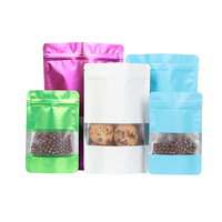Emballage alimentaire en sachet debout refermable thermoscellable en plastique recyclable en gros avec fenêtre translucide