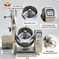 Marmite mélangeuse automatique à bascule sous vide avec agitateur planétaire à griffes, chauffage électrique à huile thermique pour pâtes, sirops et miels