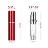 Bouteille vaporisante de parfum rechargeable 5ML, flacon en cuir, grand format, pour voyage, vente en gros