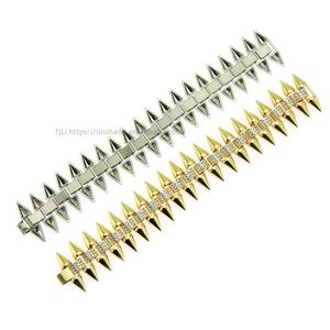 Hip Hop Men's Biker Chain <b>Bracelet</b> Personalized Cone <b>Bracelet</b> Performance Props - Product Image 5