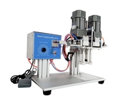 6100 Machine de capsulage de bouteilles en plastique pneumatique semi-automatique de bureau Capsuleuse à vis Twist Sealing Plastic pour couvercle rond, pompe